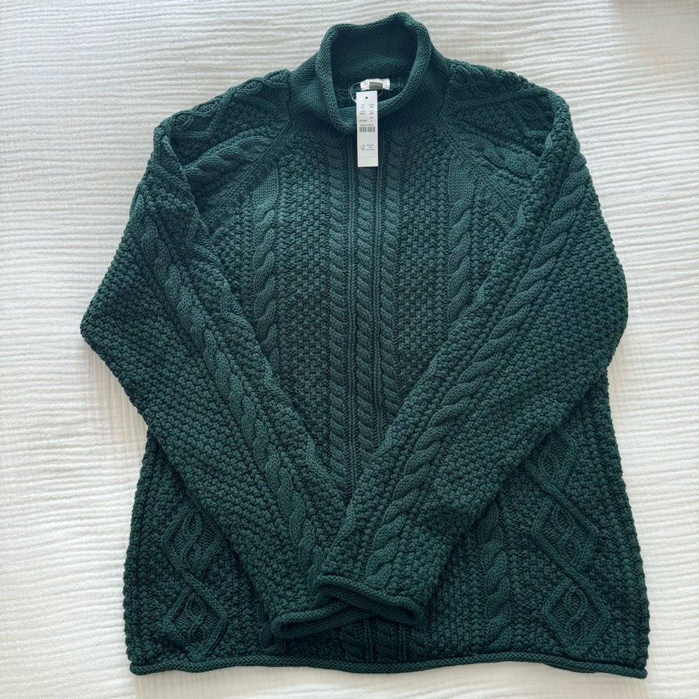 J.Crew Roll Neck Cable Knit Sweater